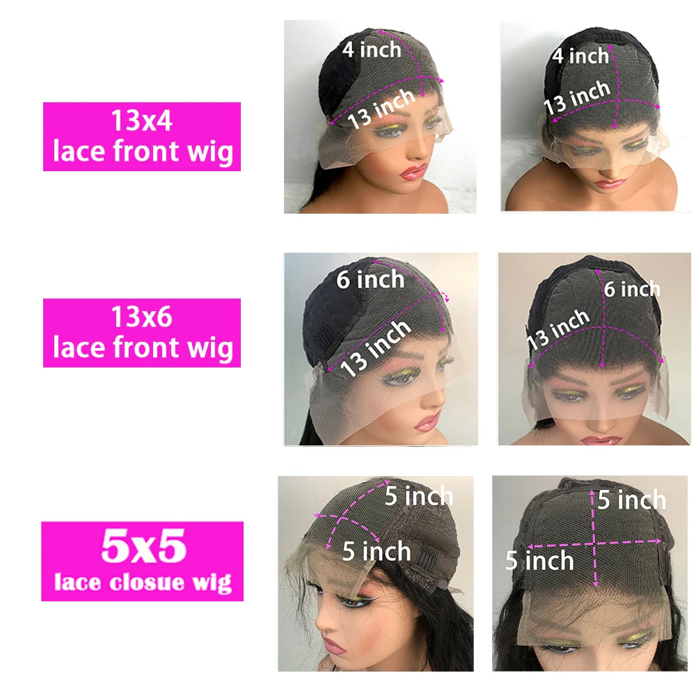 42 Inch 13x4 Bone Straight Lace Front Human Hair Wigs 210 Density 5x5 13x6 Hd Transparent Lace Frontal Human Hair Wig For Women