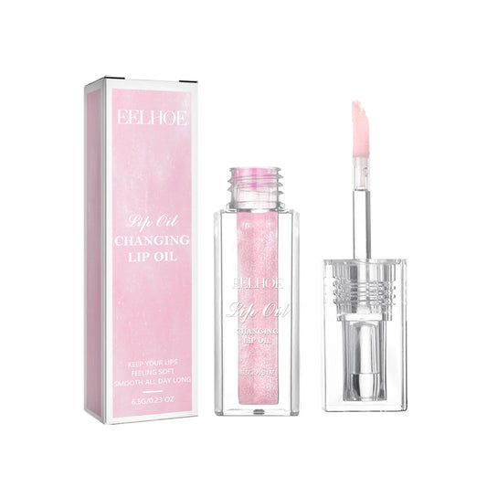 EELHOE Color-Changing Lip Oil Collagen-Based Moisturizer with Reduces Fine Lines Smooths Prevents Dry Cracking for Healthy Lips