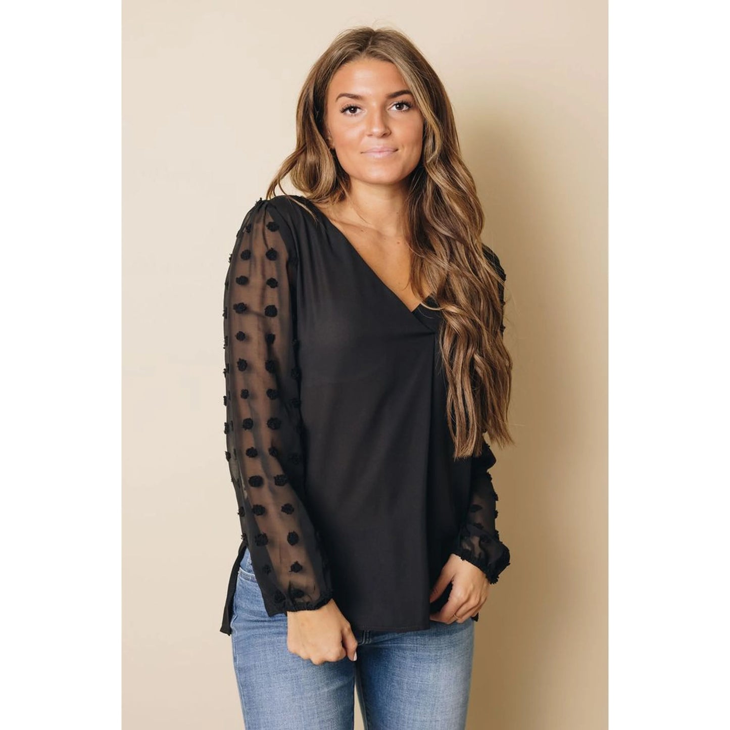 TD Seamus Women's Long Sleeve Blouse Floral Embroidered Silk Knitted Size XL Lapel Collar Formal Skinny Fit for Autumn Season