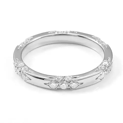Fine Jewelry Custom Factory 18K Gold Plated 925 Sterling Silver Ring DEF VVS Moissanite Ring  Wedding Bands or Rings for Couple