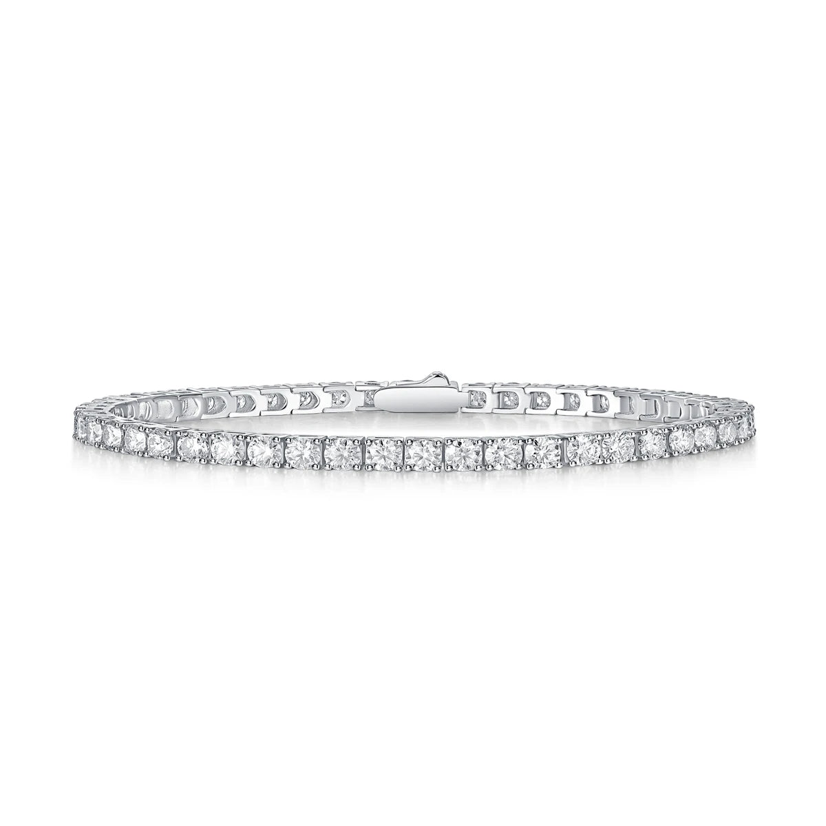 6.5mm White 925 Sterling Silver VVS Moissanite Diamond Cuban Link Chain Bracelet Iced Out Mossanite Jewelry Men Women bracelet