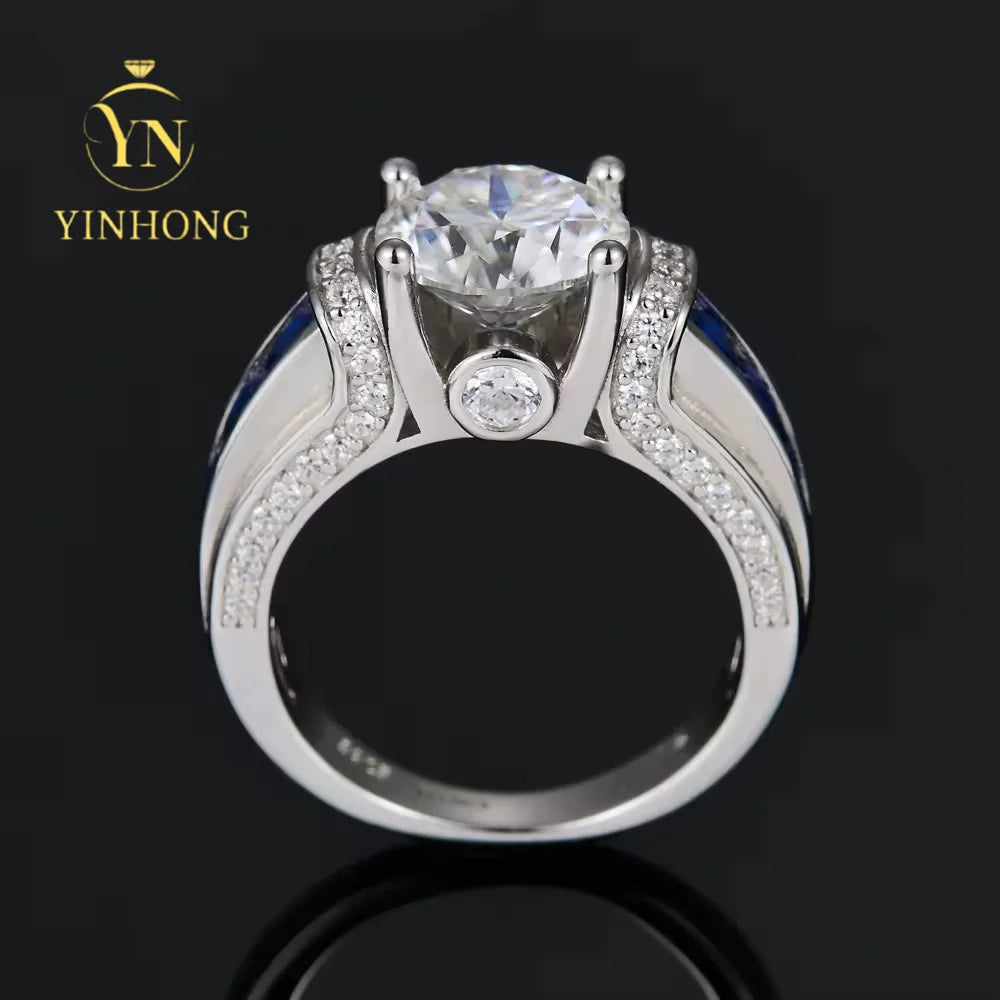 Moissanite Ring 925 Sterling Silver Jewelry Moissanite S925 Sterling Silver  Ring for Birthday Valentine's Day Christmas