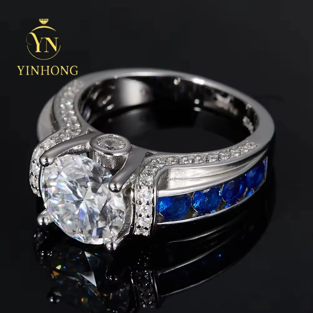 Moissanite Ring 925 Sterling Silver Jewelry Moissanite S925 Sterling Silver  Ring for Birthday Valentine's Day Christmas
