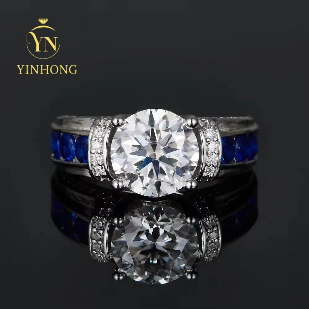 Moissanite Ring 925 Sterling Silver Jewelry Moissanite S925 Sterling Silver  Ring for Birthday Valentine's Day Christmas
