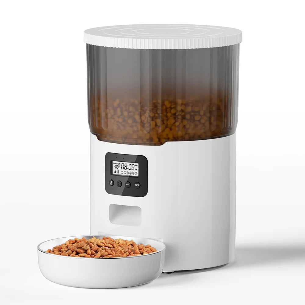 4L Smart 5G WIFI Pet Feeder Stainless Steel Bowls Self Automatic Cat Dog Food Dispenser