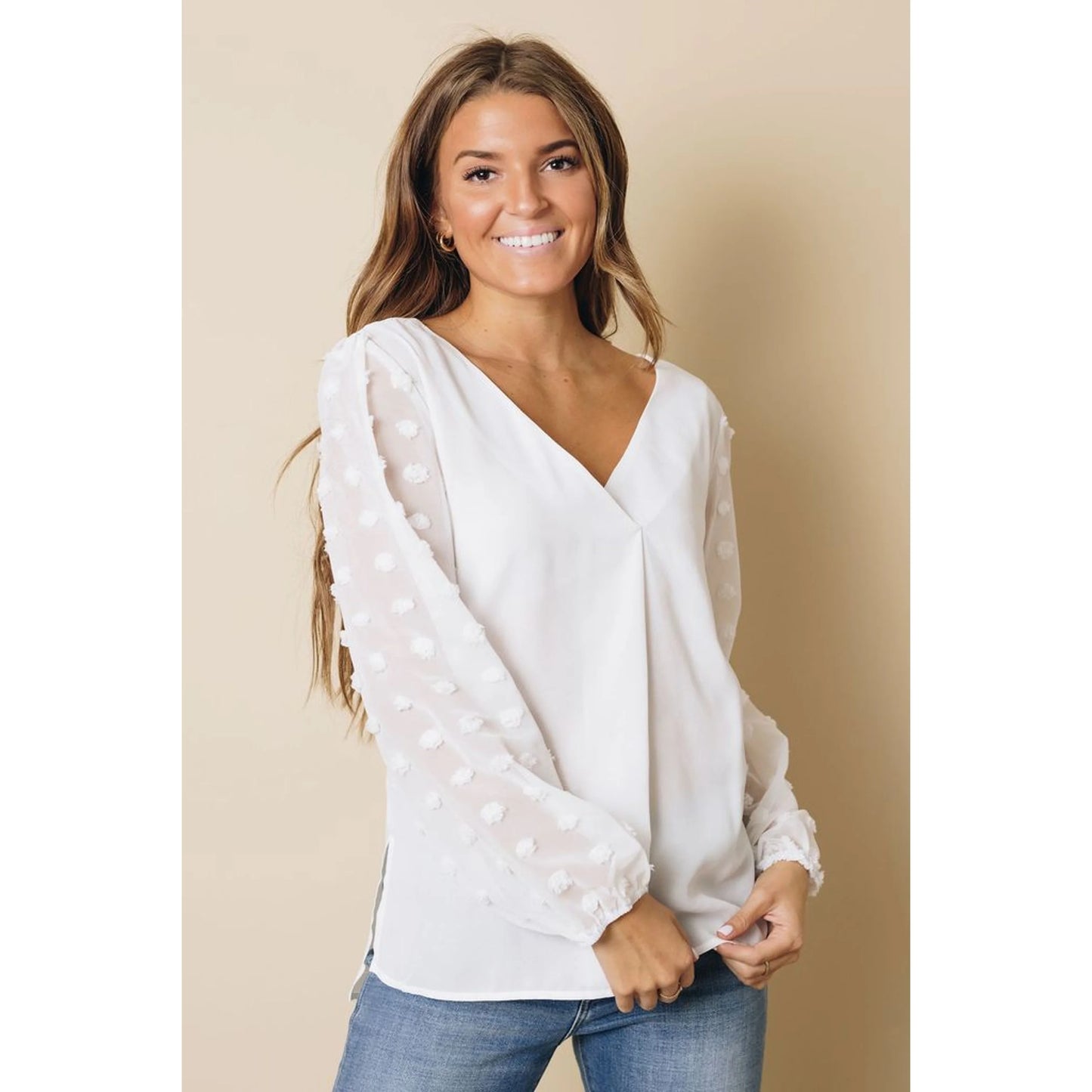 TD Seamus Women's Long Sleeve Blouse Floral Embroidered Silk Knitted Size XL Lapel Collar Formal Skinny Fit for Autumn Season