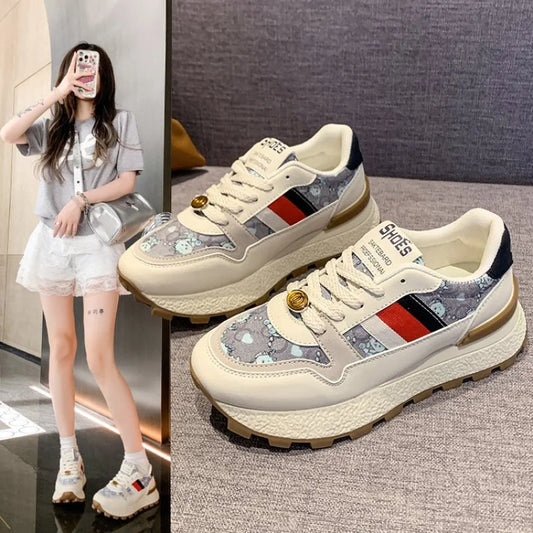 2025 New Luxury Women's Vulcanized Shoes Summer Casual Sneaker for Women Outdoor Running Platform Designer Skateboard