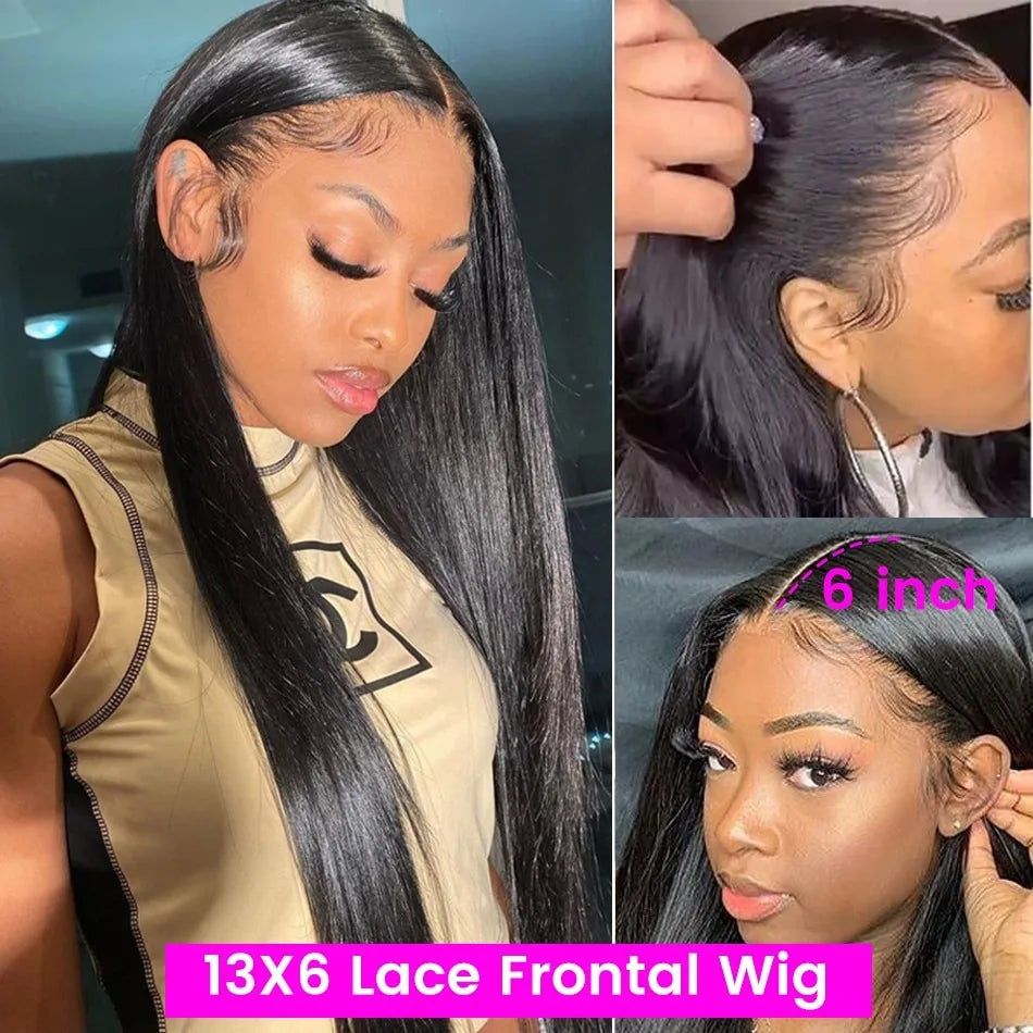 42 Inch 13x4 Bone Straight Lace Front Human Hair Wigs 210 Density 5x5 13x6 Hd Transparent Lace Frontal Human Hair Wig For Women