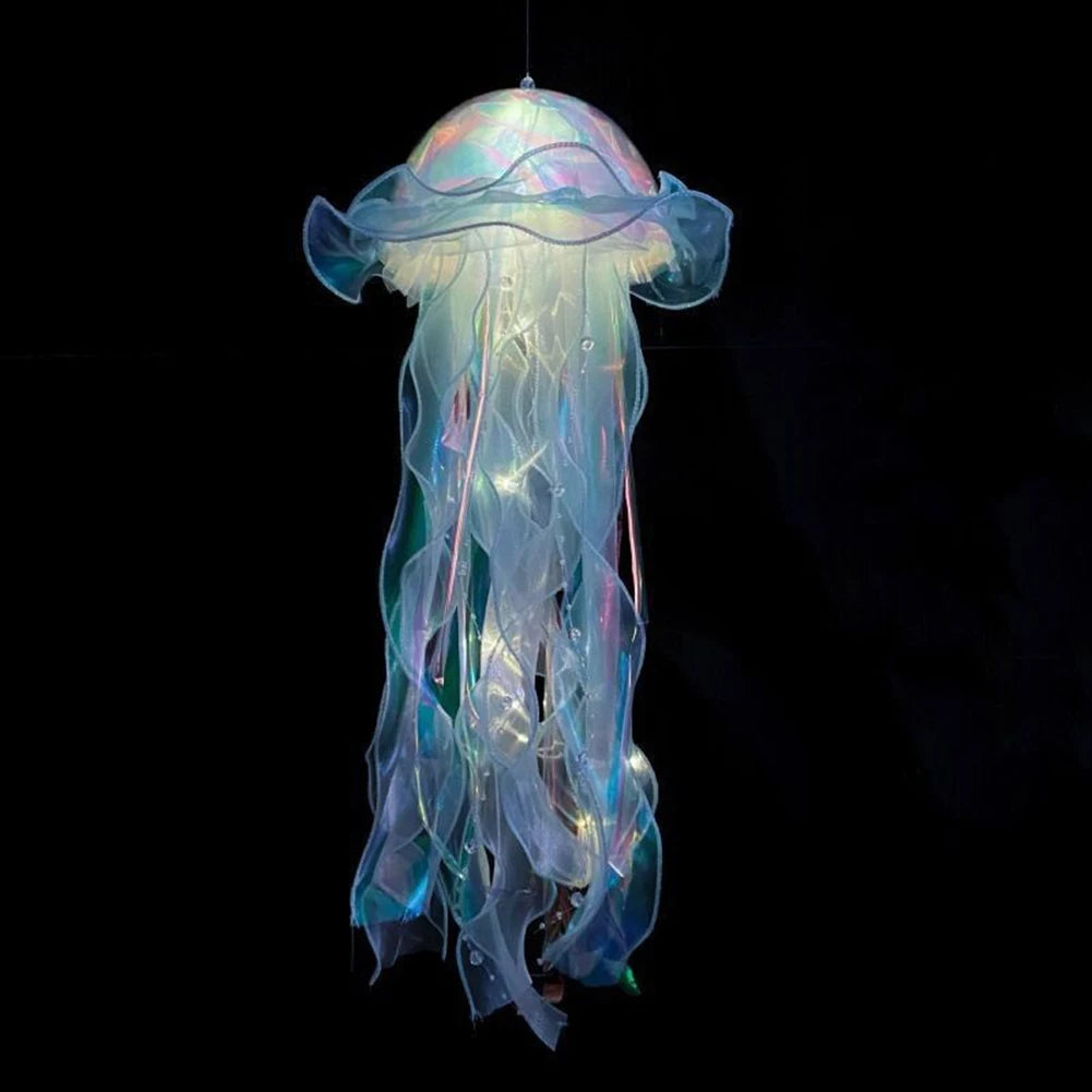 Jellyfish Lamp Jellyfish Atmosphere Night Light Button Battery Hanging Ceiling Lantern Creative Jellyfish lantern Photo Props