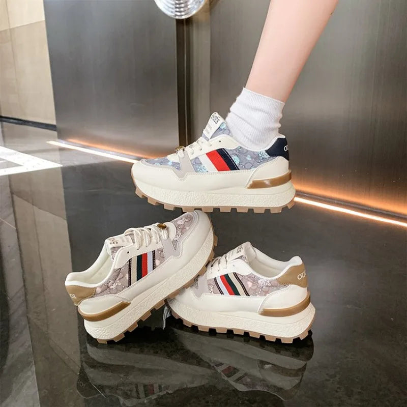 2025 New Luxury Women's Vulcanized Shoes Summer Casual Sneaker for Women Outdoor Running Platform Designer Skateboard