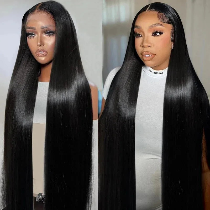 42 Inch 13x4 Bone Straight Lace Front Human Hair Wigs 210 Density 5x5 13x6 Hd Transparent Lace Frontal Human Hair Wig For Women