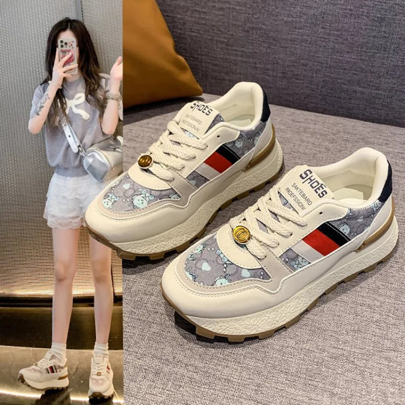 2025 New Luxury Women's Vulcanized Shoes Summer Casual Sneaker for Women Outdoor Running Platform Designer Skateboard