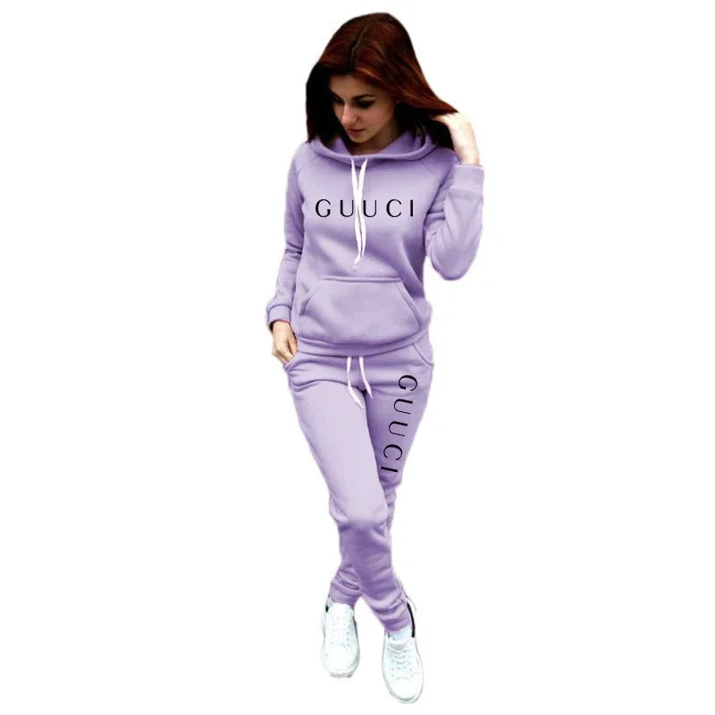 2025 Hot Sale Women Fashion Tracksuit Hoodies and Sweatpants High Quality Ladies Daily Casual Sports Jogging Suit Hooded Outfits