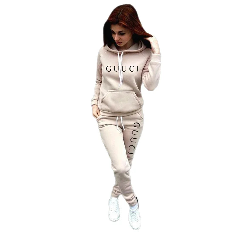 2025 Hot Sale Women Fashion Tracksuit Hoodies and Sweatpants High Quality Ladies Daily Casual Sports Jogging Suit Hooded Outfits