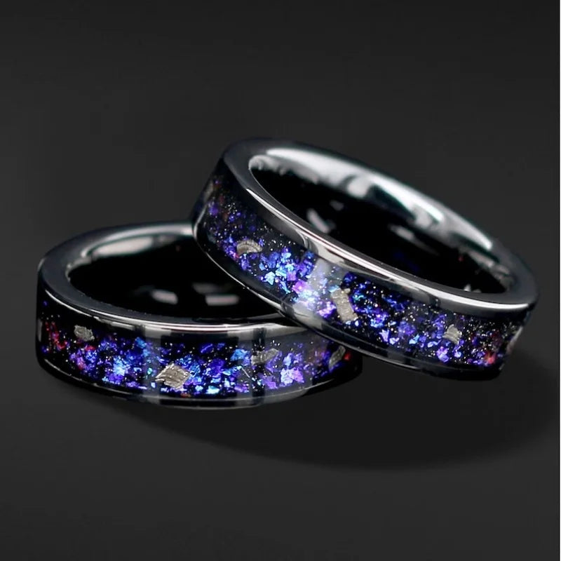 Stainless steel couple rings, stylish and elegant, the perfect gifts for boyfriends and girlfriends, and also great Halloween.