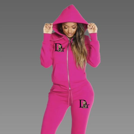 2025 Women Sets Zipper Cardigan Hoodie Sweatpant 2-piece Designer Clothes Fashion Jogging Clothing Chandals Famale Sports Suit