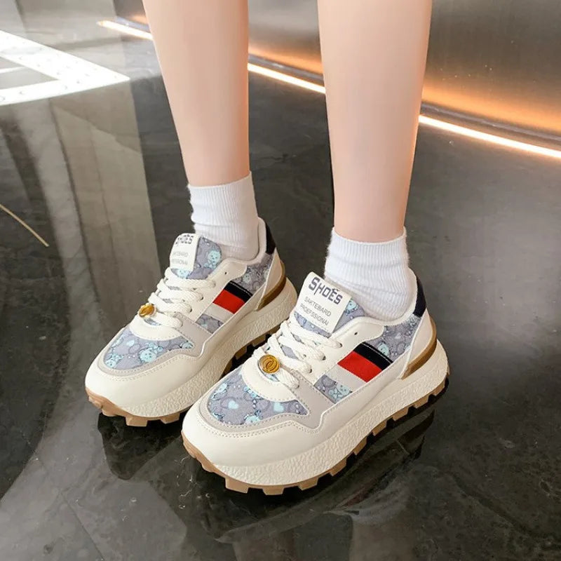 2025 New Luxury Women's Vulcanized Shoes Summer Casual Sneaker for Women Outdoor Running Platform Designer Skateboard