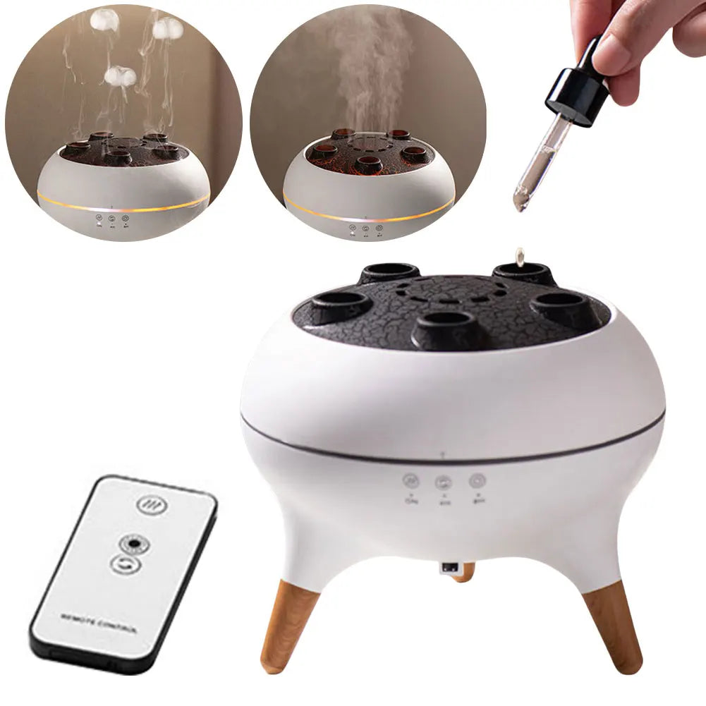 Dynamic Jellyfish Essential Oil Diffuser Remote Control Aromatherapy Diffuser with Colorful Night Lights Air Diffuser Humidifier