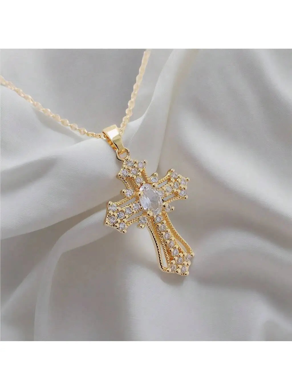Vintage cross necklace Personalized pendant necklace niche design clavicle chain