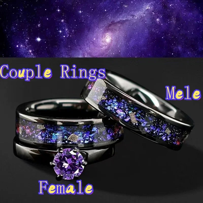 Stainless steel couple rings, stylish and elegant, the perfect gifts for boyfriends and girlfriends, and also great Halloween.