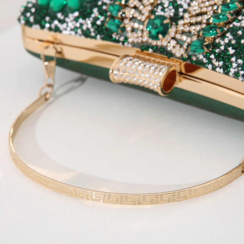 Women Diamond Shoulder Bag Rhinestones Wedding Party Clutch Shinny Crossbody Bag for Parties Wedding Clubs