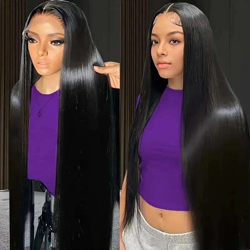 42 Inch 13x4 Bone Straight Lace Front Human Hair Wigs 210 Density 5x5 13x6 Hd Transparent Lace Frontal Human Hair Wig For Women