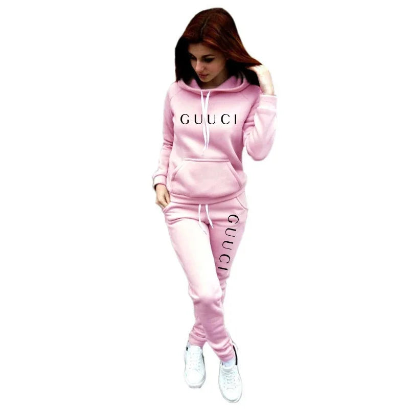 2025 Hot Sale Women Fashion Tracksuit Hoodies and Sweatpants High Quality Ladies Daily Casual Sports Jogging Suit Hooded Outfits